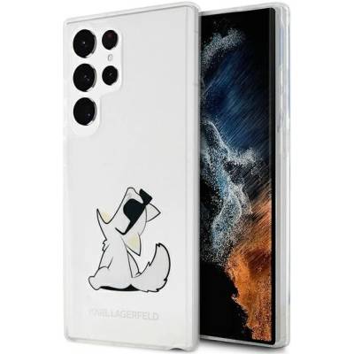 KARL LAGERFELD Гръб Karl Lagerfeld PC TPU Choupette Eat Case за Samsung Galaxy S23 Ultra - Прозрачен