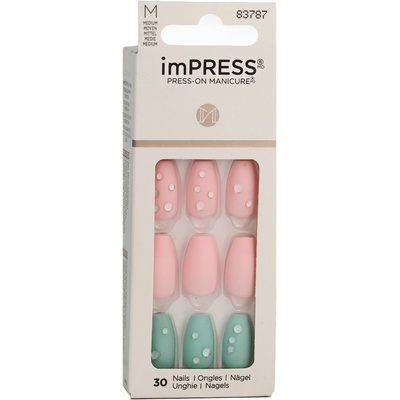 KISS imPRESS Press-On Manicure M odstin Dew Drop 30 ks