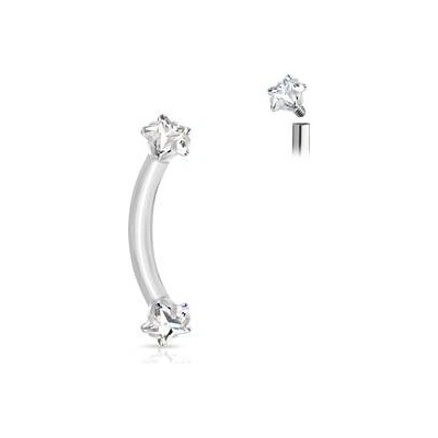 Šperky4U piercing do obočí hvězdičky OB0011-ST