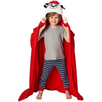 Carbotex Detská supersoft deka s 3D kapucou PAW PATROL Marshall