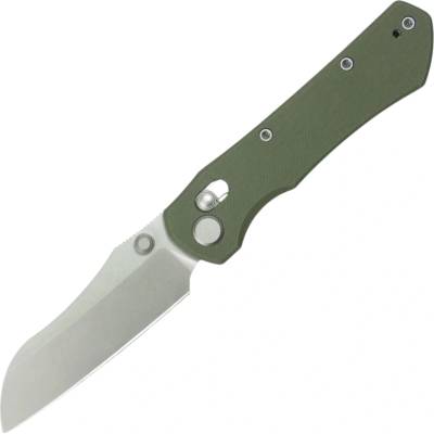 Geo Knife Komodo Stonewash M390 Blade, Green G10 GEO2509I