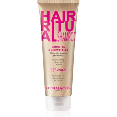 Dermacol Hair Ritual възстановяващ шампоан за коса с кафяви нюанси 250ml