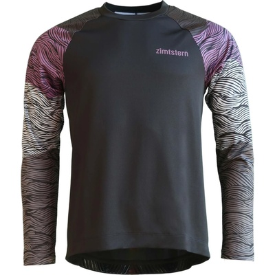 Zimtstern Мъжка фланелка с дълъг ръкав за колоездене Zimtstern Braapz Shirt L/S Cycling jersey - Pirate Black (056-4121-0111)