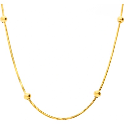 Ewena Ocelový řetízek had s kuličkami GHZ382