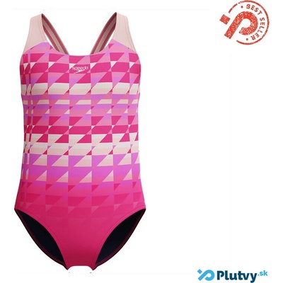 Speedo Splashback Placement Girls Print ružové