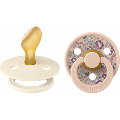 BIBS Liberty dudlíky symetrické z přírodního kaučuku Colour 2ks Ivory / Blush