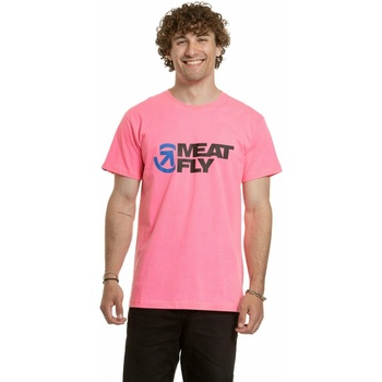 Meatfly мъжка тениска Revital Neon Pink Meatfly | Rozov | МЪЖЕ | S