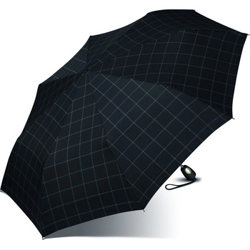 Pánský vystřelovací deštník Esprit Gents Mini Tecmatic černé káro 50353 Černá