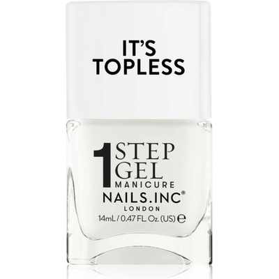 Nails Inc. It’s Topless gélový lak na nechty pre dlhotrvajúci efekt odtieň Emma 14 ml