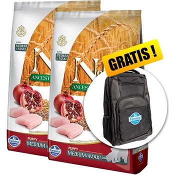 N&D dog LG Puppy Medium & maxi chicken, spelt, oats & pomegranate 2 x 12 kg