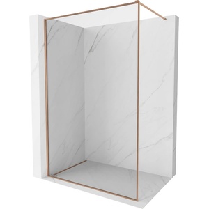 Mexen Kioto-F баня екран Walk-in с рамка 50 x 202 см, прозрачен 8 мм, четкана мед - 800-050-104-65-00 (800-050-104-65-00)