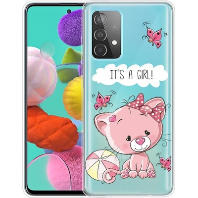 Forcell Силиконов Калъф за Samsung A32 4G, Printing Pink Bear Case, Цветен (5901012346059)
