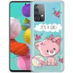 Forcell Силиконов Калъф за Samsung A32 4G, Printing Pink Bear Case, Цветен (5901012346059)