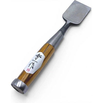 Japonské truhlářské dláto SHUSAKU OIRE NOMI, rukojeť z červeného dubu, 42 mm