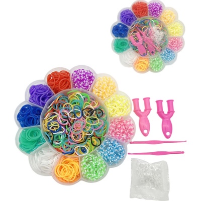 Alltoys Sada gumiček 900 ks na výrobu náramků Loom band květina – Hledejceny.cz