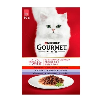 Gourmet Mon Petit Hovädzie Teľacie Jahňacie 6 x 50 g