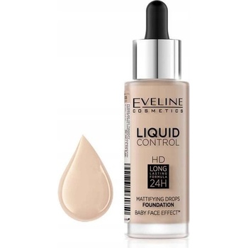 EVELINE COSMETICS Liquid Control HD Tekutý make-up s kapátkem 005 IVORY 32 ml