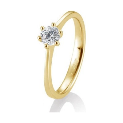 Sofia Diamonds prsteň zo žltého zlata s diamantom BE41 84832 Y