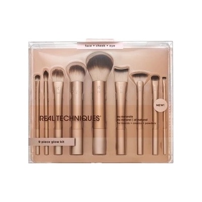 Real Techniques Au Naturale RT 219 štetec na púder 1 ks + RT 220 štetec na make-up 1 ks + RT 250 štetec na aplikáciu podkladovej bázy 1 ks + RT 223 štetec na korektor 1 ks + RT 307 štetec na očné tien