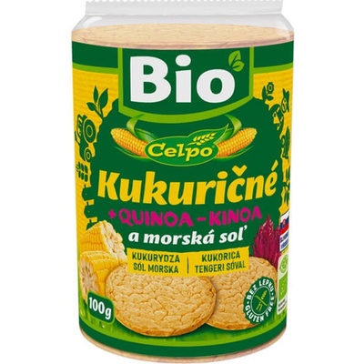 Celpo 100% BIO kukuričné chlebíčky s quinoou a morskou soľou 100 g