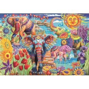 Clementoni - Puzzle Elephants' carnival - 500 piese