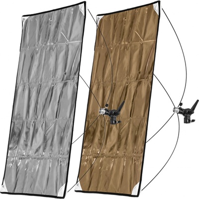 Phototools Odrazný panel 90x180cm zlato stříbrný, rychlorozkládací