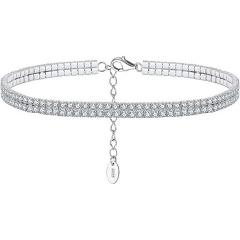 DELIS Сребърен глезен, jw526, двоен дизайн, с родиево покритие (jw526)