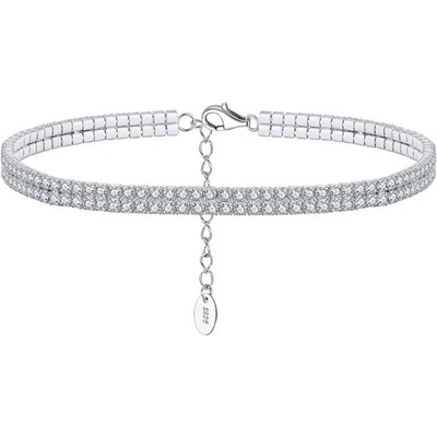 DELIS Сребърен глезен, jw526, двоен дизайн, с родиево покритие (jw526)