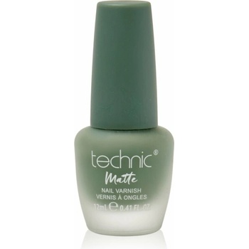 Technic Cosmetics Matte Nail Varnish dlouhotrvající lak na nehty s matným efektem odstín Green Whit Envy 12 ml