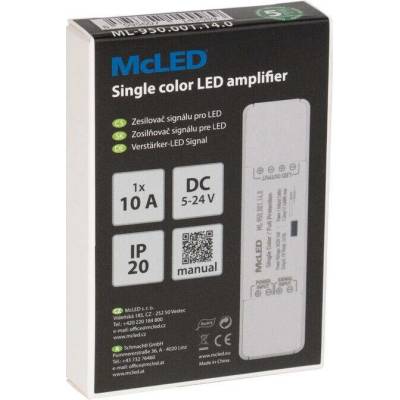 MCLED Zesilovač pro jednobarevné pásky 10A 5-24V ML-950.001.14.0