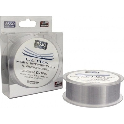 Asso Ultra Low Stretch Čirá 150 m 0,12 mm 2,62 kg