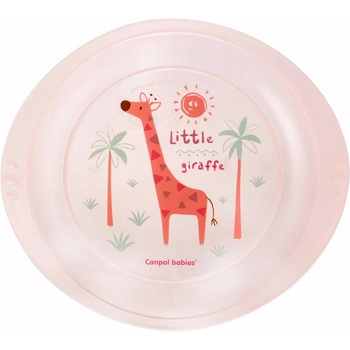 Canpol babies Пластмасова чиния Canpol - Africa, розова (4/406-pin)