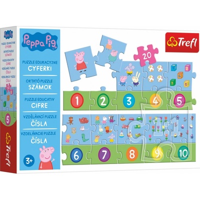 TREFL Vzdělávací Čísla Prasátko Peppa 20 dílků
