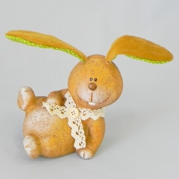 Zajíc keramika hnědá