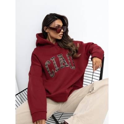 Rue Paris Sweatshirt-RV-BL-A1039.22-burgundy