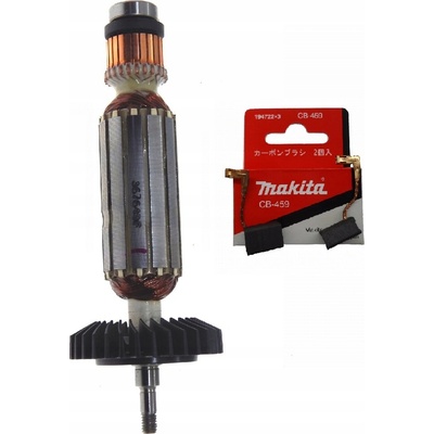 Makita rotor pre uhlovú brúsku GA4530 GA4530R + uhlíky CB459