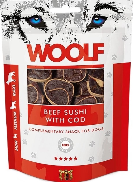 Woolf beef sushi with cod 100 g