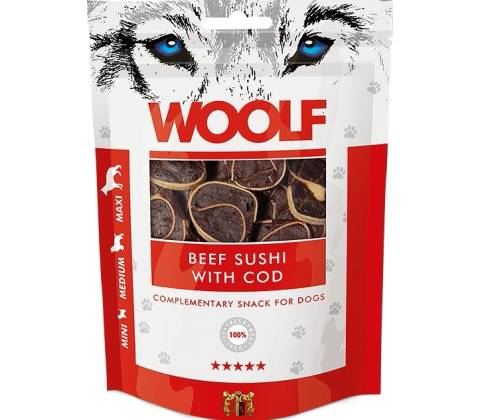 Woolf beef sushi with cod 100 g