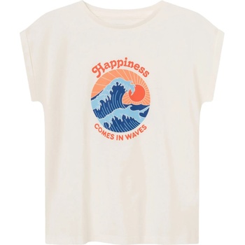 DEDICATED Дамска тениска DEDICATED Women's Visby Happiness T-shirt - Whisper White (116-5939-0513)