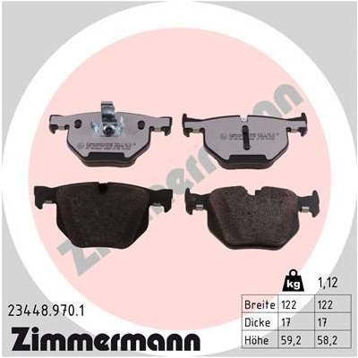 Sada brzdových platničiek kotúčovej brzdy ZIMMERMANN 23448.970.1