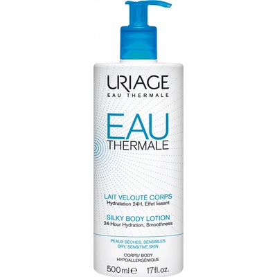 Uriage Eau Thermale hodvábne telové mlieko pre suchú a citlivú pokožku (24-Hour Hydration, Smoothness) 500 ml