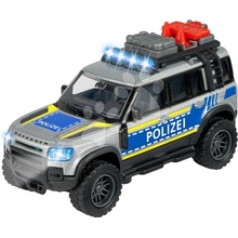 Majorette Autíčko policajné Land Rover Police so zvukom a svetlom 12,5 cm