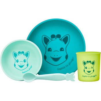 Sophie la Giraffe Комплект за хранене Sophie la Giraffe - Син (S480001)