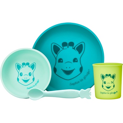 Sophie la Giraffe Комплект за хранене Sophie la Giraffe - Син (S480001)