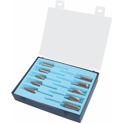 Karnasch 114911U | DIN sada frézok 12,0 mm, stopka 6 mm - 10 ks, univerzálne ozubenie HP-3 nepovlakované