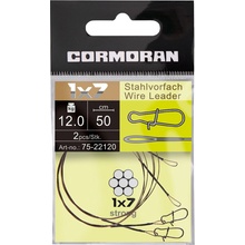 Cormoran Lanko 1x7 Wire Leader Loop and Snap Hook 50cm 12kg 2ks