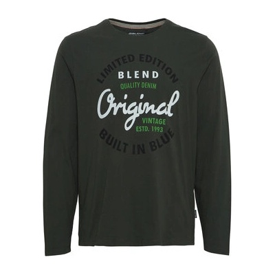 BLEND Тениска с дълъг ръкав 20715771 Зелен Regular Fit (20715771)