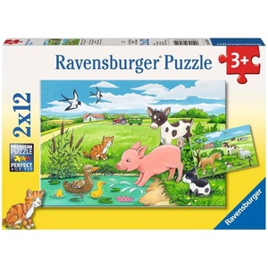 Ravensburger - Puzzle 2x12 Baby Farm Animals - 1 - 39 piese