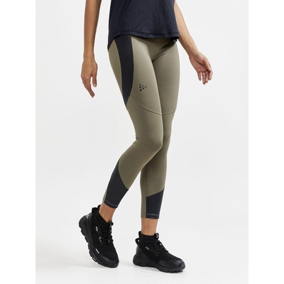 Craft kalhoty faun highwaist tights tmavě zelená