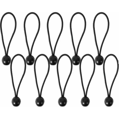 Gumičky s kuličkou – Ball Bungee 22 cm – 10 ks (černé)